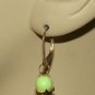 Double 8mm Lime Turquoise INTERCHANGEABLE Earring Charms YOUR CHOICE YG or SS