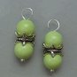 Double 8mm Lime Turquoise INTERCHANGEABLE Earring Charms YOUR CHOICE YG or SS