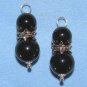 Fancy DBL Onyx INTERCHANGEABLE Earring Charms YG or SS