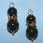 Fancy DBL Onyx INTERCHANGEABLE Earring Charms YG or SS