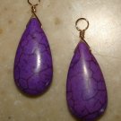 XL Purple Howlite INTERCHANGEABLE Earring Charms YOUR CHOICE YG or SS