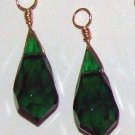 XLG DK Green Quartz INTERCHANGEABLE Earring Charms YG
