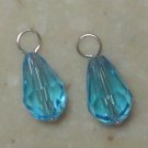 Silver 8x12mm Topaz Blue INTERCHANGEABLE Earring Charms