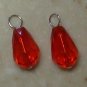 Silver 8x12mm BRIGHT Red INTERCHANGEABLE Earring Charms