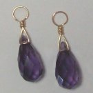 MED Purple CZ INTERCHANGEABLE Earring Charms YG
