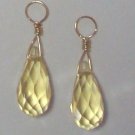 MED Lemon Yellow CZ INTERCHANGEABLE Earring Charms YG