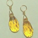 MED Golden Yellow CZ INTERCHANGEABLE Earring Charms YG
