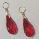 Luscious MED Red CZ INTERCHANGEABLE Earring Charms YG