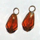 8x12mm Whisky Amber INTERCHANGEABLE Earring Charms YG