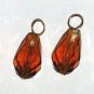 8x12mm Whisky Amber INTERCHANGEABLE Earring Charms SS