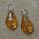 8x12mm Golden Topaz INTERCHANGEABLE Earring Charms SS