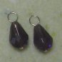 8x12mm Dark Purple INTERCHANGEABLE Earring Charms SS