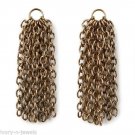 Extra Long 2 1/2" Multiple Bronze Chains INTERCHANGEABLE Earring Charms