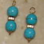 DBL 8 Turquoise INTERCHANGEABLE Earring Charms YG or SS