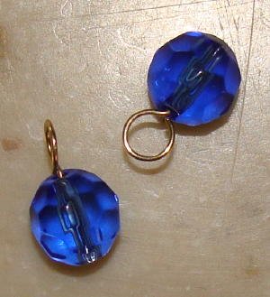 8mm Sapphire Blue INTERCHANGEABLE Earring Charms SILVER