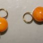 Orange 6mm MOP INTERCHANGEABLE Earring Charms YG or SS