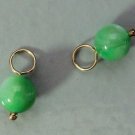 Green 6mm MOP INTERCHANGEABLE Earring Charms YG or SS