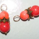 Coral & Jade INTERCHANGEABLE Earring Charms YG or SS