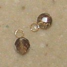 8mm Smoky Quartz INTERCHANGEABLE Earring Charms YG