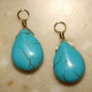 MD Turquoise INTERCHANGEABLE Earring Charms YG or SS