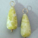 Yellow Jade Tear INTERCHANGEABLE Earring Charms YG orSS