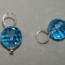 8m Topaz Blue AB INTERCHANGEABLE Earring Charms YG o SS