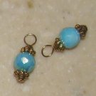 Fancy Blue MOP INTERCHANGEABLE Earring Charms YG or SS