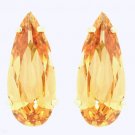 Elegant 12.90ctw Champaigne 18mm Stud Earrings 14K GP