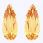 Elegant 12.90ctw Champaigne 18mm Stud Earrings 14K GP