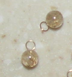 8mm Light Coffee Qtz INTERCHANGEABLE Earring Charms YG
