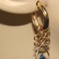 XL London Blue INTERCHANGEABLE Earrings + Charms Copper