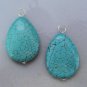 XXL 22x30mm Turquoise INTERCHANGEABLE Earring Charms YG or SS