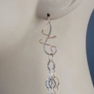 1.5" 2Tone Sterling & 14K GF Hammered Chain INTERCHANGEABLE Earrings Charms