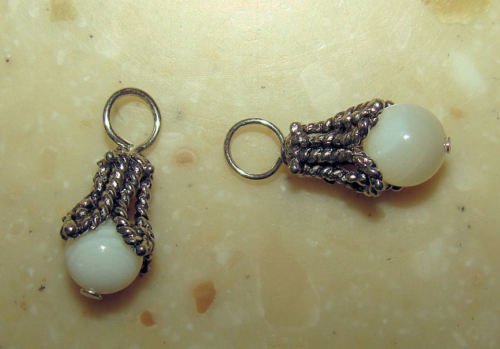 Fancy 6mm MOP INTERCHANGEABLE Earring Charms YG or SS
