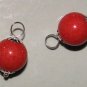Rose Coral Jade INTERCHANGEABLE Earring Charms YG or SS