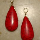 XL Xmas Red Howlite INTERCHANGEABLE Earring Charms YOUR CHOICE YG or SS