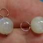 8mm Rainbow Moonstone INTERCHANGEABLE Earring Charms 14K ROSE Gold Filled