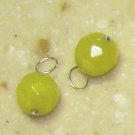 Lemon Lime Chalcedony INTERCHANGEABLE Earring Charms SS