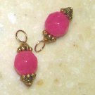 Fancy Pink Chalcedony INTERCHANGEABLE Earring Charms YG