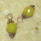 Fancy Lime Chalcedony INTERCHANGEABLE Earring Charms YG