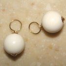 10m White Coral INTERCHANGEABLE Earring Charms YG or SS