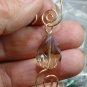 Large Faceted Champagne Crystal Spirals INTERCHANGEABLE Earring Charms YG or SS