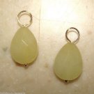 SM Pale Yellow Green Jade Teardrops INTERCHANGEABLE Earring Charms YG or SS