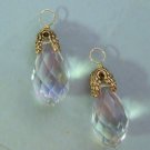 STUNNING LG Faceted Leafed Crystal INTERCHANGEABLE Earring Charms YG or SS