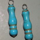 Carved Turquoise INTERCHANGEABLE Earring Charms YG orSS