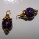 Fancy 10m Amethyst INTERCHANGEABLE Earring Charms YG SS