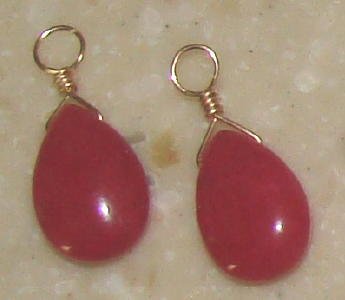 MED Candy Apple Red INTERCHANGEABLE Earring Charms YG