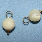 Ivory 8mm MOP INTERCHANGEABLE Earring Charms YG or SS
