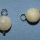 Ivory 10mm MOP INTERCHANGEABLE Earring Charms YG or SS