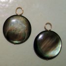 Grey Black MOP INTERCHANGEABLE Earring Charms YG or SS